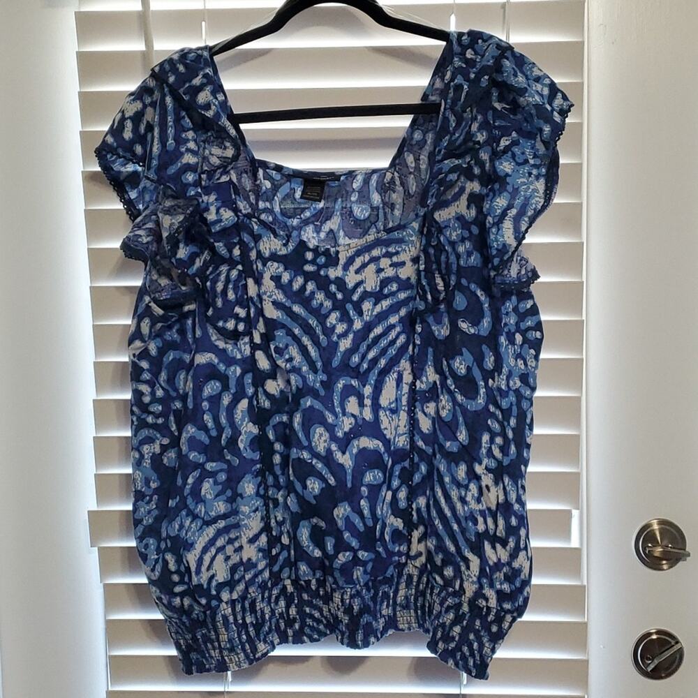 Ashley Stewart Sleeveless Ruffle Blouse - Size 18/20, EUC